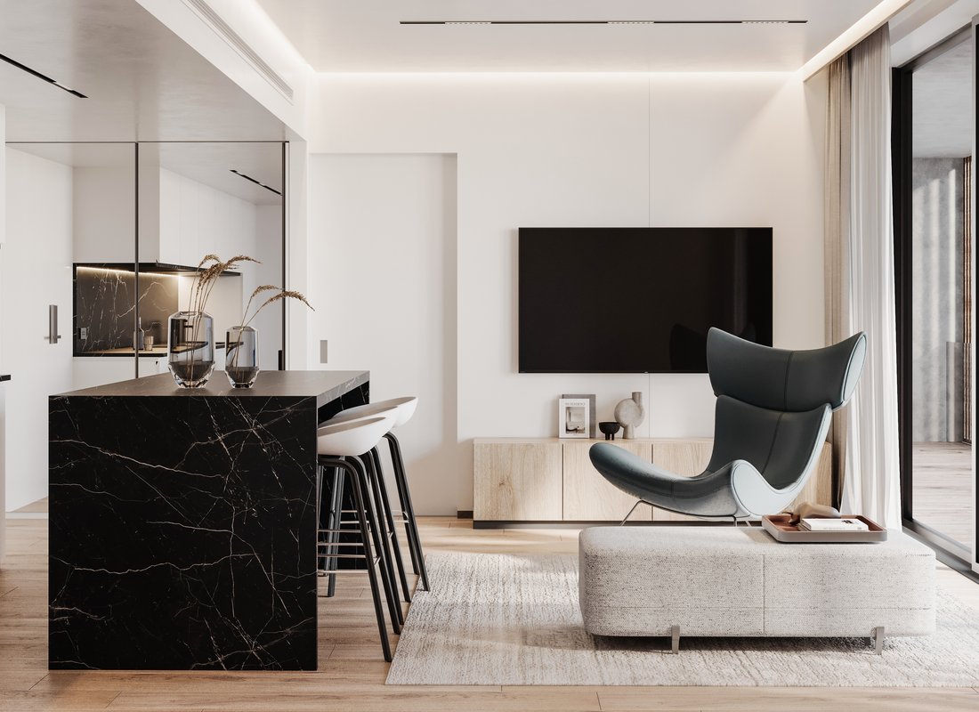 Essence — 2-bedroom unit living room